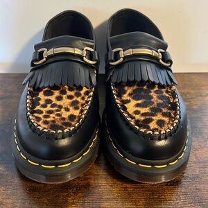 Dr martens leopard loafers